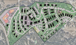 subdivision plan arial render